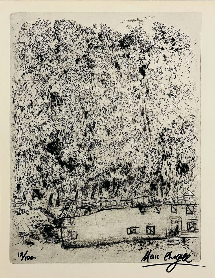 Impresión original firmada a mano por Marc Chagall con certificado de autenticidad y +$3.500 USD de valoración Foto 2 de 4