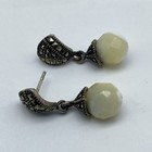 Sterling Silver 925 Jewelry Lot 4 Pcs Ring Size 5 Marcasite Earrings Dolphin 13g — photo 3