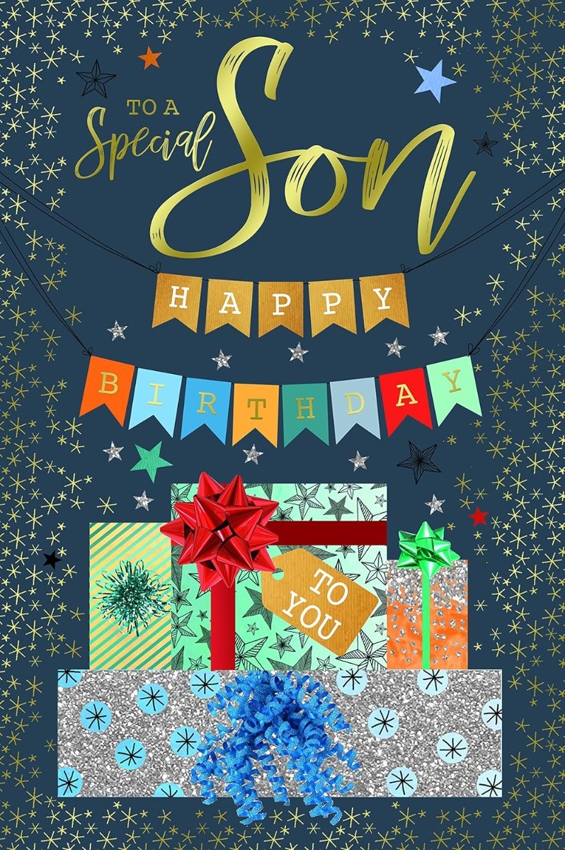 Son Happy Birthday Card. 23x15cm