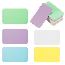 3.5" x 2" White Business Card Tickets, 100pcs White Yellow Blue Green Purple