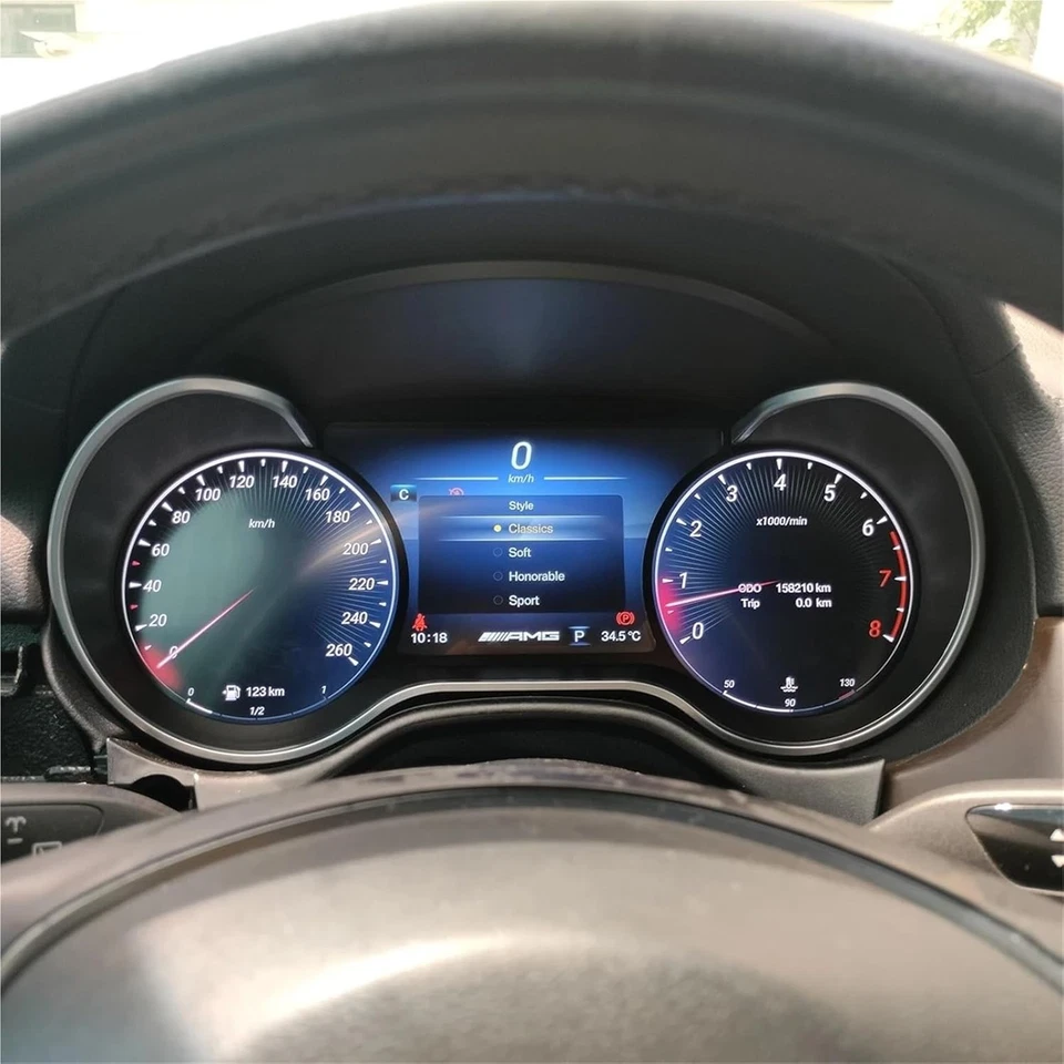 Cuadro de instrumentos digital de 12,3" Carplay para Benz Clase R GLE GLS W166 2006-2019 Foto 3 de 4