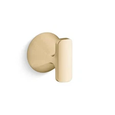 KOHLER Cursiva J-Hook Robe Hook in Vibrant Brushed Modern Brass K-R26690-2MB NEW