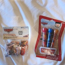 disney pixar cars confetti & stamp n' race markers lot * Lightning McQueen NEW!