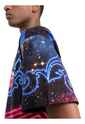NWT VERSACE JEANS COUTURE T-SHIRT WITH GALAXY PRINT 73GAH6RG JS130 
