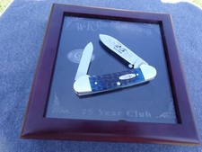 CASE XX * 2009 EMPLOYEES 25 YEAR CELEBRATION TEAL CANOE KNIFE KNIVES COA