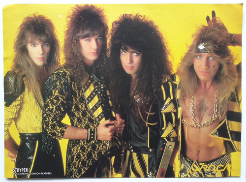 STRYPER / JUDAS PRIEST ROB HALFORD VINTAGE 1980er MAGAZIN PINUP POSTER AUSSCHNITT