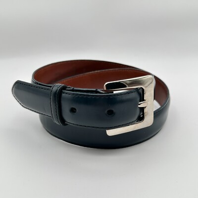 Vintage Coach Belt Womens Small Navy Blue Leather Adjustable  display picture 1