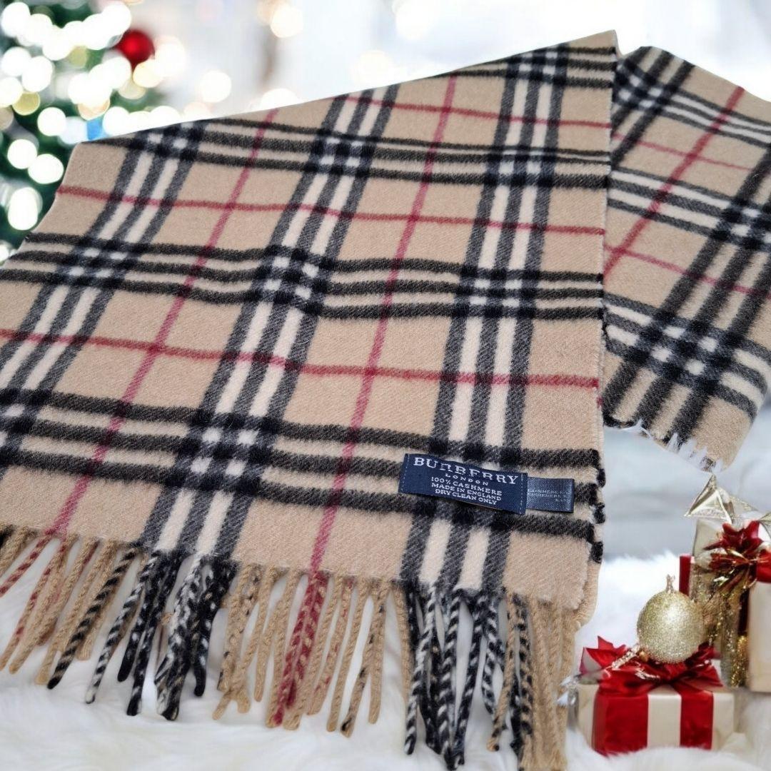 Burberry London 100% Cashmere Scarf Nova Check Classic Burberry London 100% Cashmere Scarf Nova Check Classic