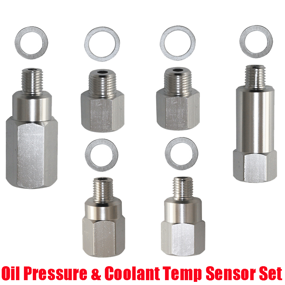 6Pcs Oil Pressure Coolant Temp Gauge Fitting Adapters For LS Engine LS1