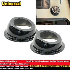 Universal 2Pcs Angled Speaker Enclosures Boxe Mount House Pod Painted Black