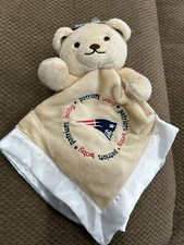 Baby Fanatic New England Patriots Teddy Bear Tan Security Blanket Lovey