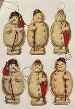 VTG 1991 Merrimack Snowman Christmas Decorations