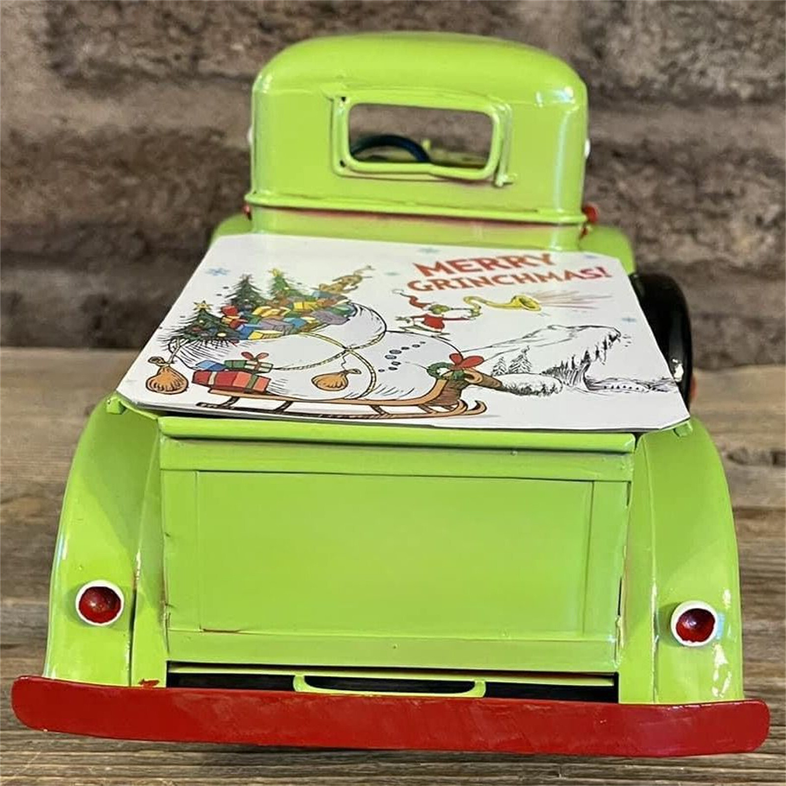 Farm Truck Christmas Centerpiece Small Truck Decor Farm Green Pickup Truck Xmas