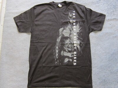 THE DARK KNIGHT RISES BATMAN Cool Promo Movie T-Shirt Adult Size L