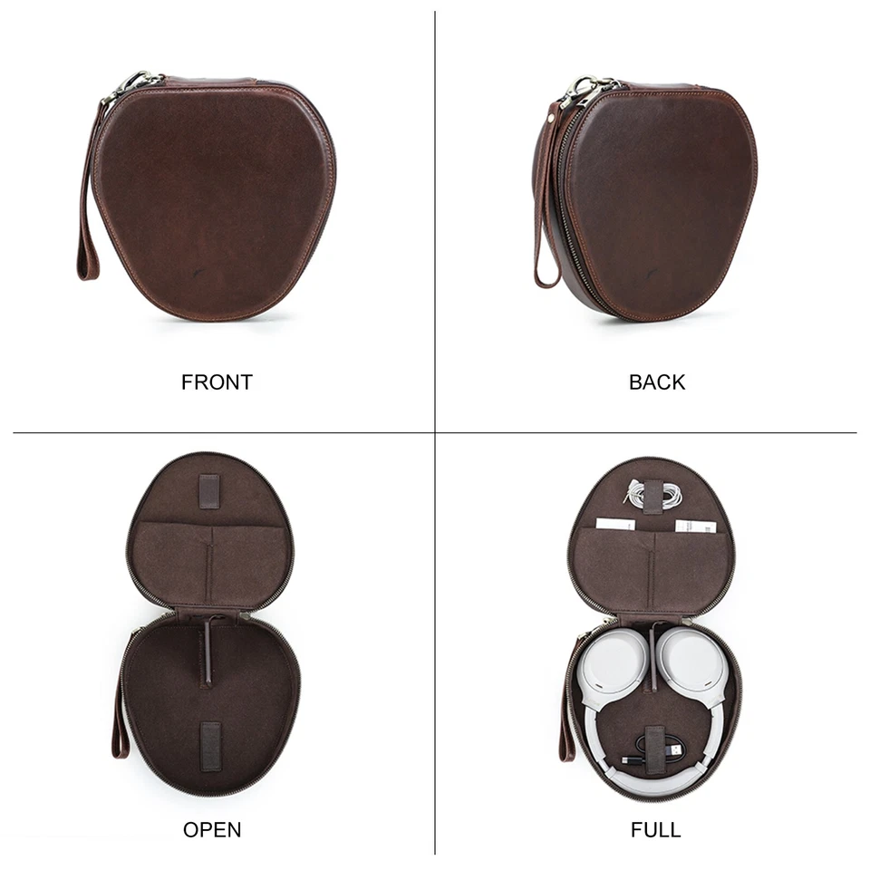 Sony WH1000XM4 Estuche para Auriculares Cuero Hecho a Mano Estuche Protector de Almacenamiento Foto 3 de 4