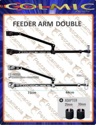 Feeder Arm TELE 73 44cm ø36mm Bar 10cm Bras de support télescopique Colmic - Pescamania