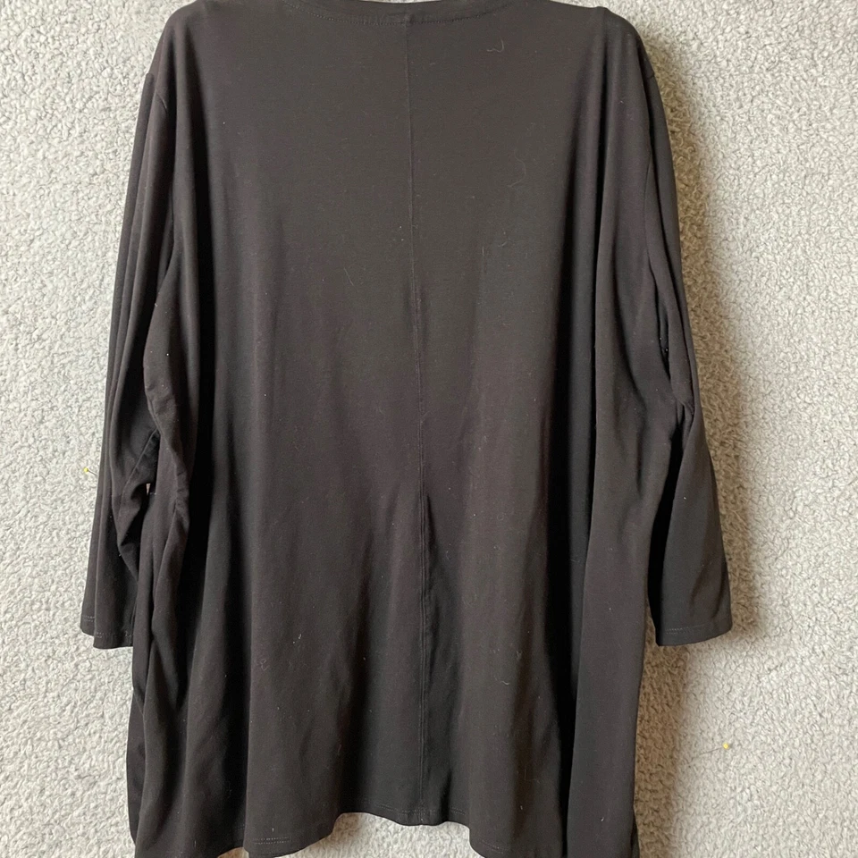 Motherhood Maternity Top Tee TShirt Womens  2XL  Black Nursing Open Front - Image 2 of 4