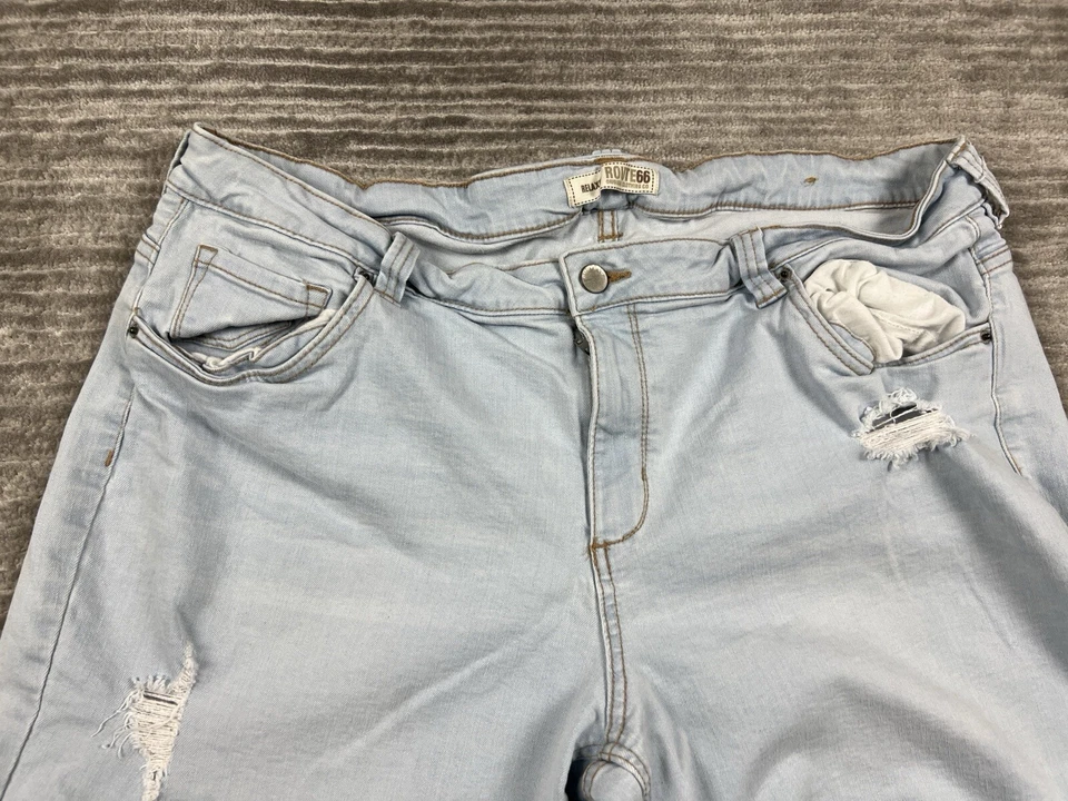 Pantalones Cortos Route 66 Mujer 18 Azul Mezcla de Algodón Lavado Claro Elastizados Envejecidos Relajados Foto 2 de 4