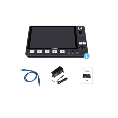 FEELWORLD L4 Video Switcher 10.1-inch LCD Touch Screen Video Mixer