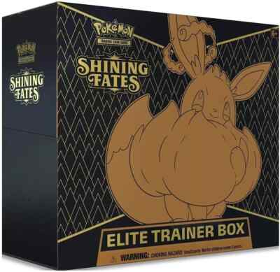 LEERE Shining Fates Elite Trainer Box ETB Karten Pokemon Karten TCG NO PACKS INC