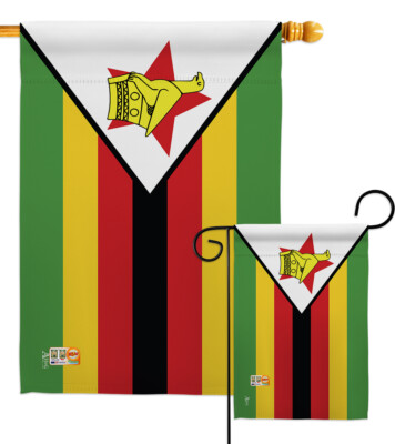 Zimbabwe Garden Flag Nationality Africa Victoria Falls Up Movie Yard Banner