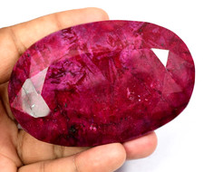 1160.00 Ct Natural Huge Blood Red Ruby Oval AGL Certified Treated Loose Gemstone