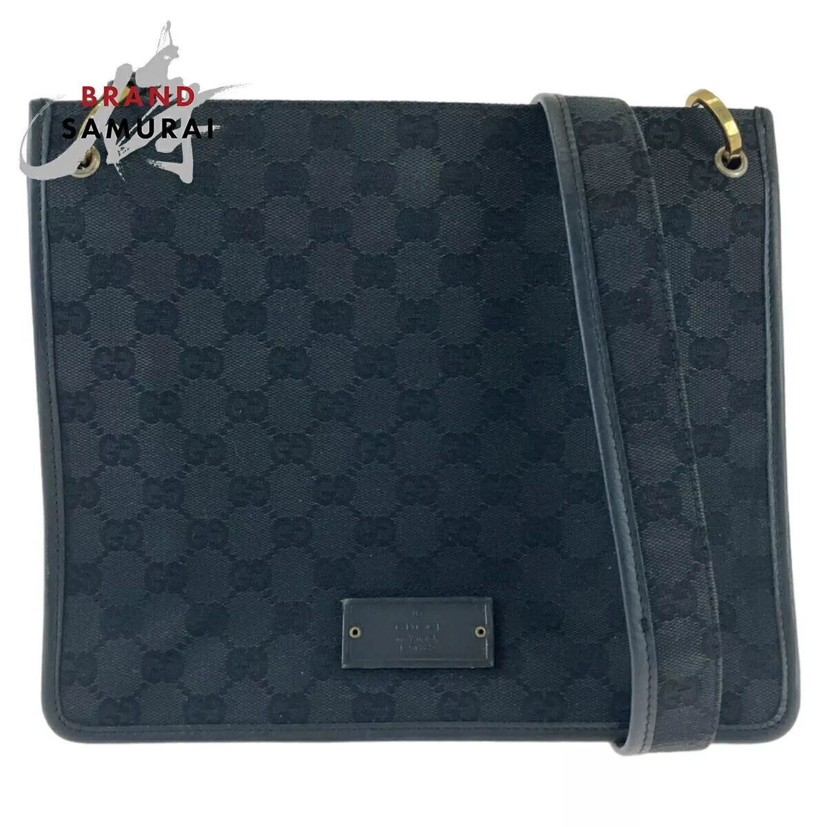 Gucci GG Supreme Messenger Bag Sac à bandoulière 91762 Noir Toile Cuir
