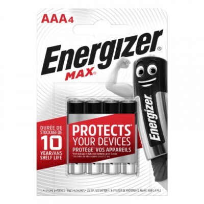 Energizer MAX AAA Alkaline Batteries, 4 Pack