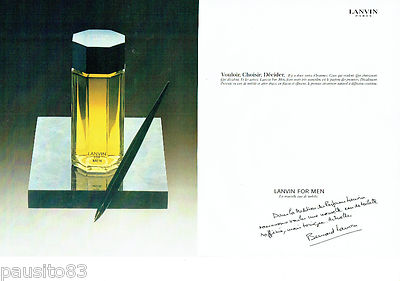 ADVERTISING ADVERTISING 096 1980 Lanvin For Men (2p) Eau Toilette Men