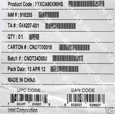 Intel FXXCA90X90HS 1U Heat Sink (Cu/Al 90mmx9...