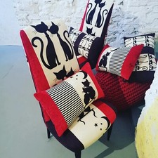 Poltroncina Restaurata Interamente tessuto Originale, design  vintage Anni 50