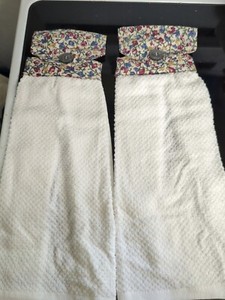 HANDMADE HANGING KITCHEN TOWELS Floral Theme Dish towels (2)