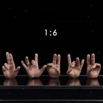 5x 1:6 Scale Hands Model for DML BBI 12'' Action Figure Solider Accessory