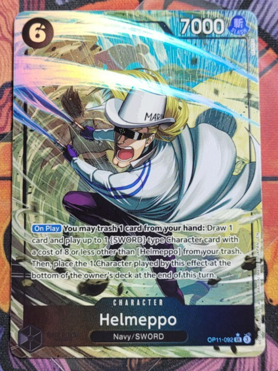 Helmeppo OP11-092 Alternate Art One Piece Card English A Fist of