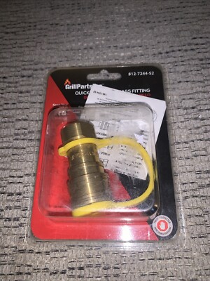 NEW Brinkmann 812-7244-S2 Grill Parts Pro Quick-Connect Brass Fitting