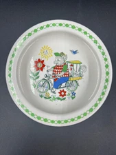 Vintage Figgjo Flint Baby Bowl Scandinavian Nursery Ware 1970s
