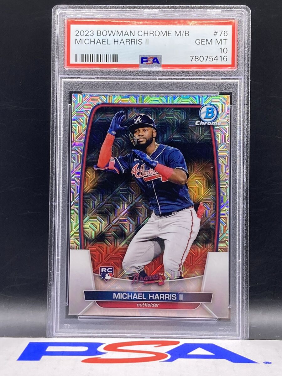 1st BOWMAN AUTO MICHAEL HARRIS Ⅱ PSA10 PSA 10* 2023 Bowman Chrome MICHAEL HARRIS II #76 Mega Box