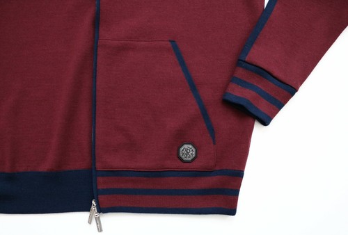$3680 STEFANO RICCI Wool Silk Bomber Tracksuit Jacket Size 64 Euro 5XL - 6XL - Picture 7 of 11