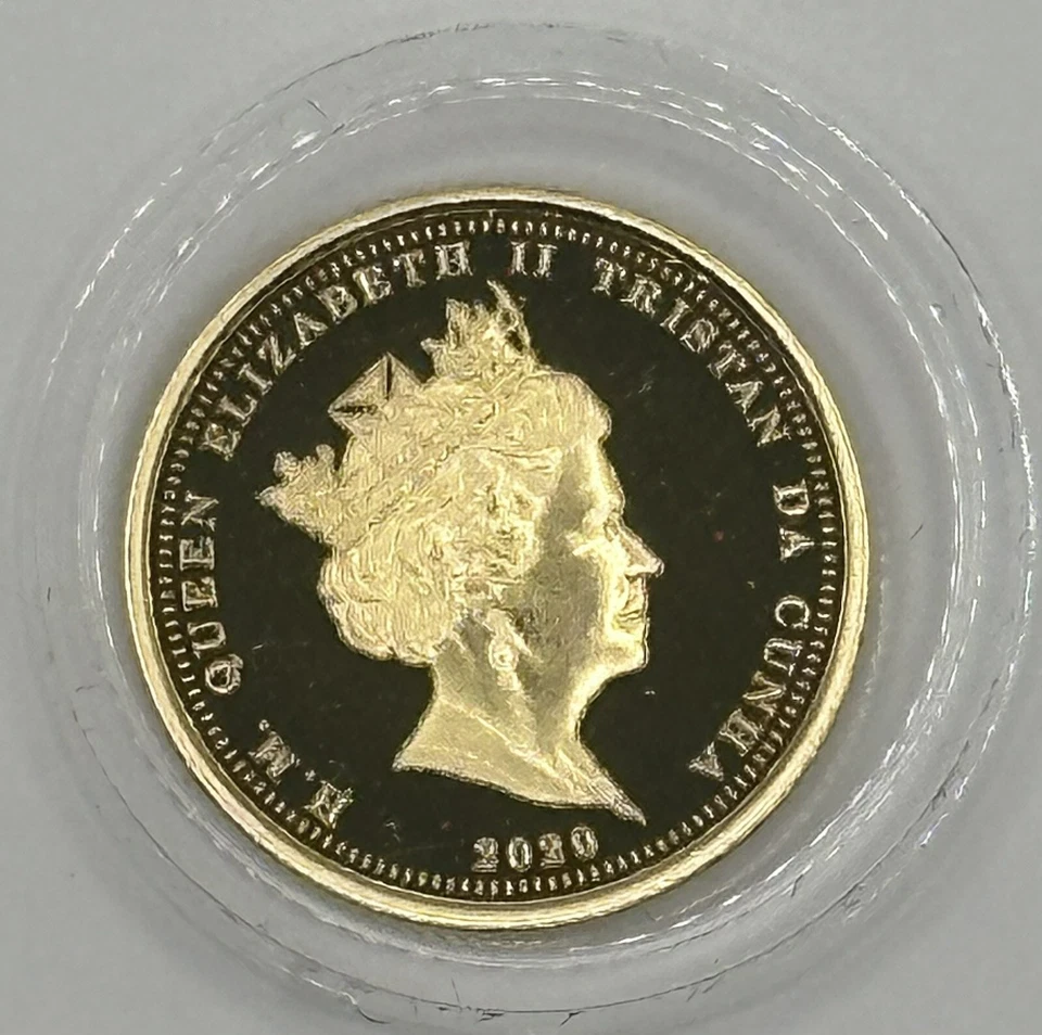 2020 Tristan Da Cunha Gold Proof 1/4 Sovereign • UK 200th Anniversary George III - Image 2 of 4