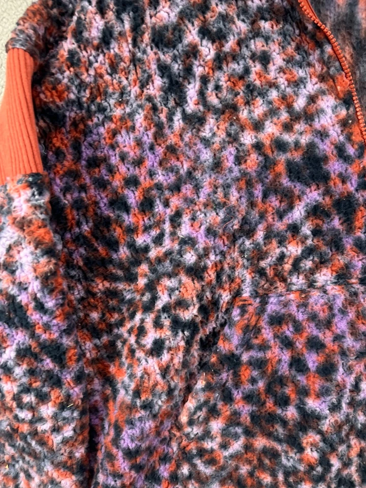 Mujeres Suéteres Prendas para el torso XL Joy Lab Púrpura Guepardo Tejido Cuello Manga Larga 1/4 Cremallera Foto 3 de 4