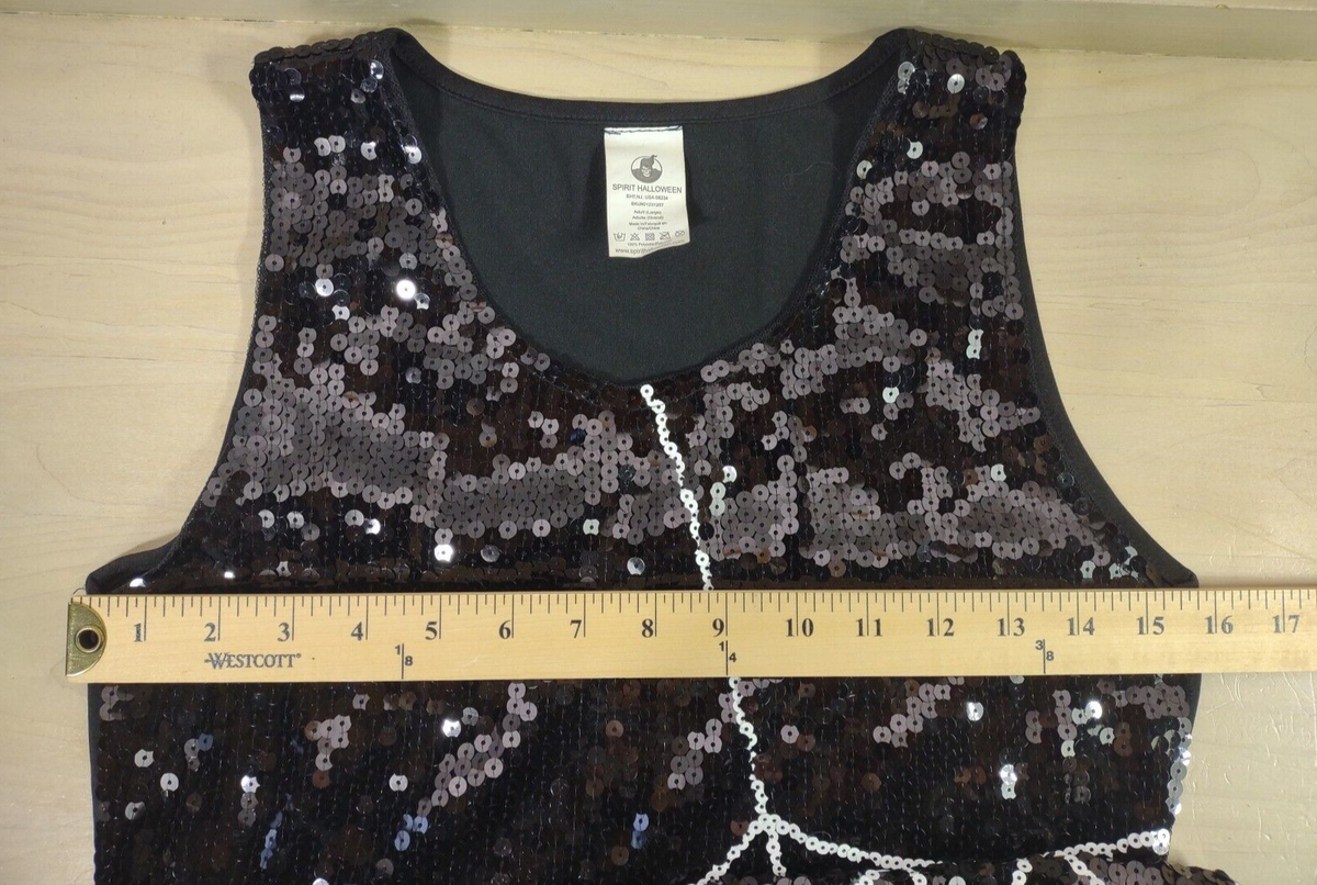 spirit halloween sequin dress STUNNING BEADED SEQUIN SPIRIT HALLOWEEN 1920'S FLAPPER DRESS COSTUME