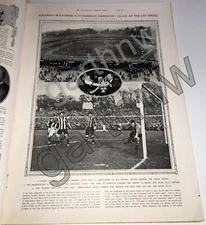 1913 FA CUP FINAL FOOTBALL PICTORIAL ASTON VILLA SUNDERLAND TOMMY BARBER +LONGYU