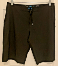 OP Flex BoardShorts Men s 34 Black 4 Way Stretch Surf Swim Tie Waist Zip Pocket