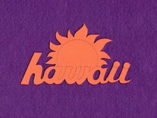 "HAWAII" die cuts scrapbook cards