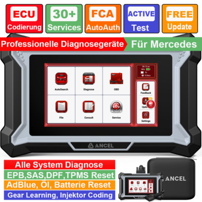 ANCEL DS160 für BENZ KFZ Diagnosegerät OBD2 Scanner Alle System ECU Codierung