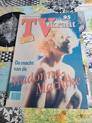 Madonna in her Express Yourself video covers TV krant, Nov 21, '92, From Holland