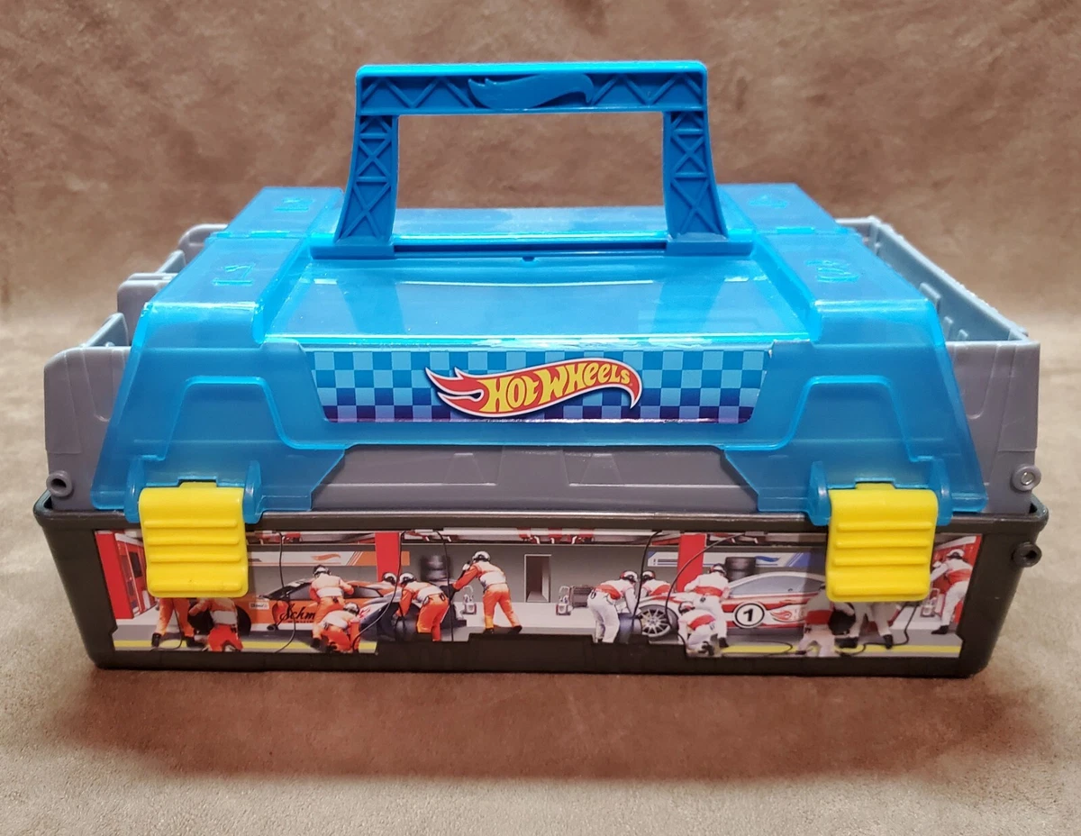 2015 Mattel Hot Wheels Launch Pit Stop Car Carry Case Good Condition