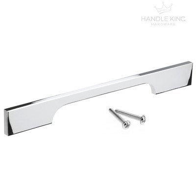 Designer poliertes Chrom Küchenschrank ''''D'''' Griff 255 mm, 380 mm