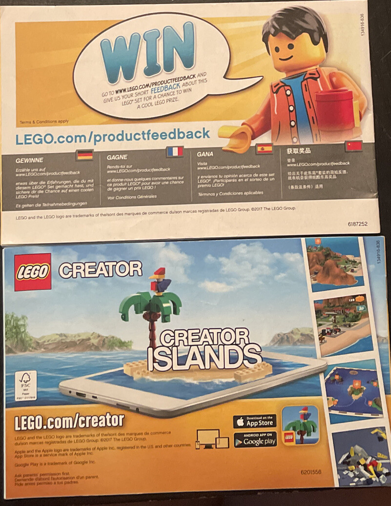 lego creator 31058 (instructions Only) X2 UK