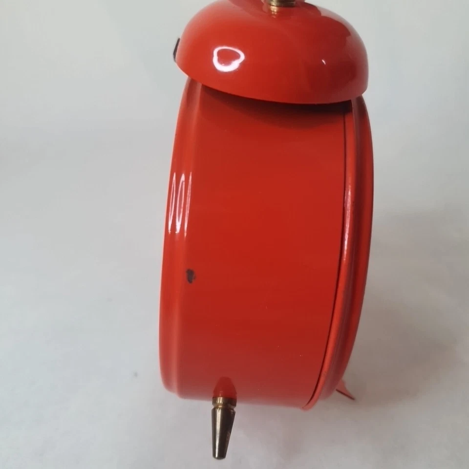 Blessing Wecker vintage Uhr West Germany orange mechanisch - Bild 3 von 4